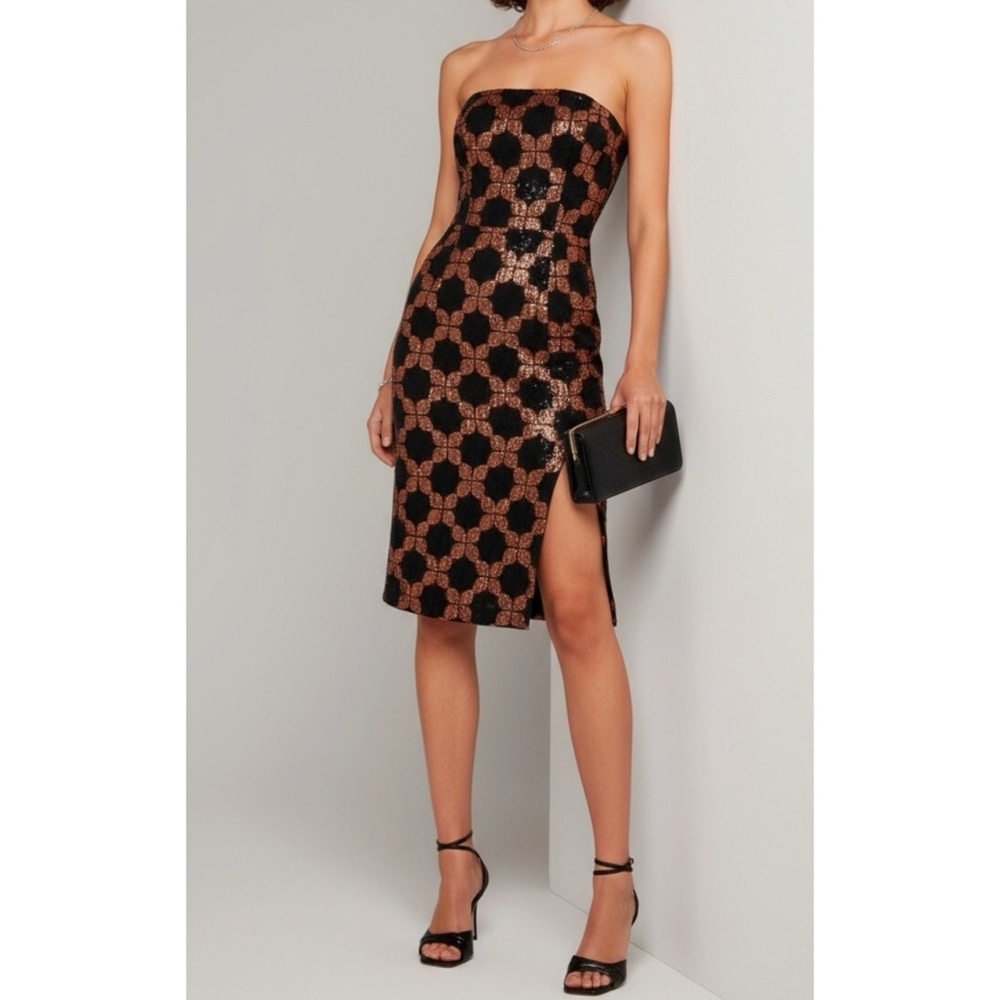 RETROFÊTE Jacqueline Sequin Dress, Black/Pink, Small